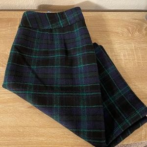 Chadwicks Black and Green Plaid Pencil Skirt